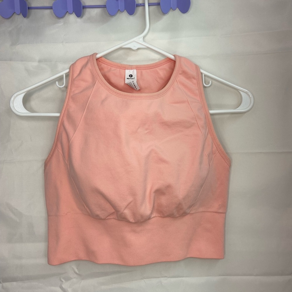 NWOT 90 degree by reflex women’s pink racerback padded sports bra activewear M